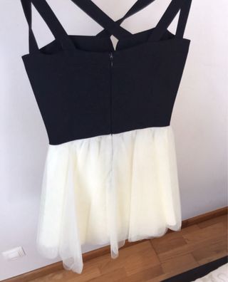 Vestido Love Lova Negro y Blanco Talla S