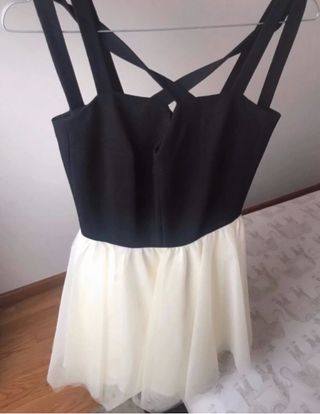 Vestido Love Lova Negro y Blanco Talla S