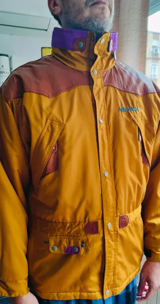 Chaqueta Nevika Vintage Marrón y Amarillo