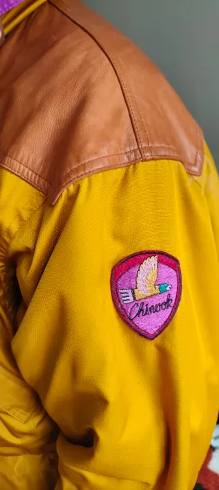 Chaqueta Nevika Vintage Marrón y Amarillo