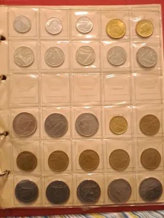 Lotto monete in album