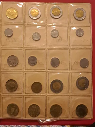 Lotto monete in album