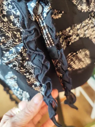 Exclusiva Blusa Javier Simorra Talla 48 Negra Plat