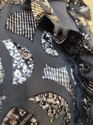 Exclusiva Blusa Javier Simorra Talla 48 Negra Plat