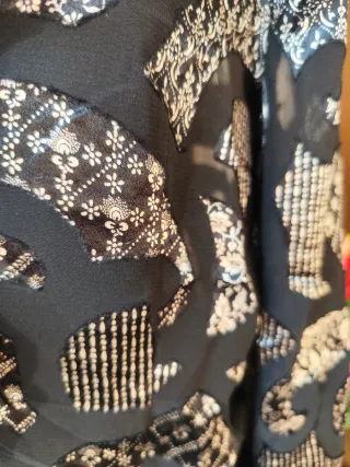 Exclusiva Blusa Javier Simorra Talla 48 Negra Plat