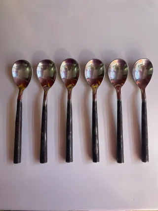 Set di posate rustico 6 pezzi, solo 3 forchette.