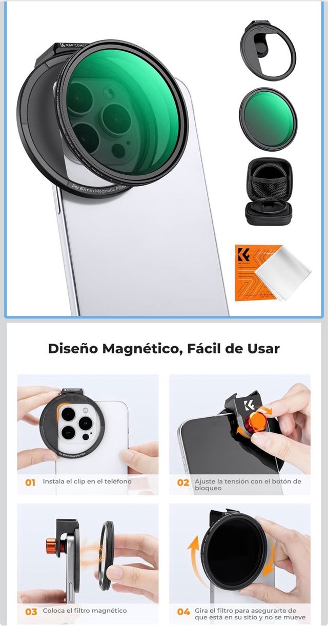 Clip Filtro Magnético K&F Concept 67mm