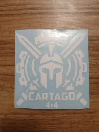 Pegatina Cartago 4x4 Blanca