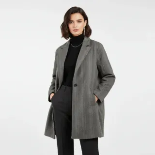 Abrigo lana S gris NUEVO