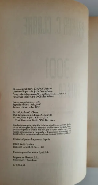 Libro: 3001. Odisea Final - Arthur C. Clarke