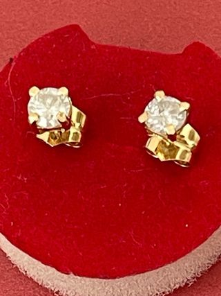 Pendientes Oro 18k Diamantes 1.04 Ct SI1/D