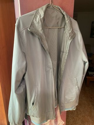 Cazadora reversible hombre gris
