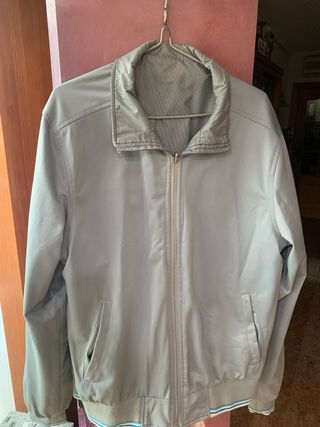 Cazadora reversible hombre gris
