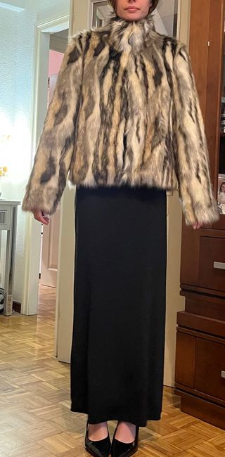 Abrigo pelo sintético Zara Talla S