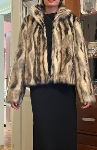 Abrigo pelo sintético Zara Talla S