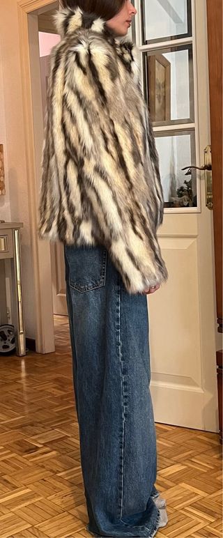 Abrigo pelo sintético Zara Talla S