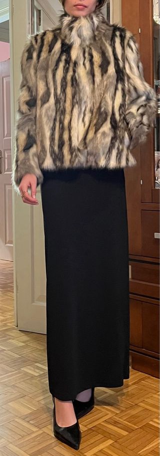 Abrigo pelo sintético Zara Talla S