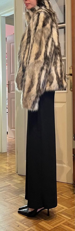 Abrigo pelo sintético Zara Talla S