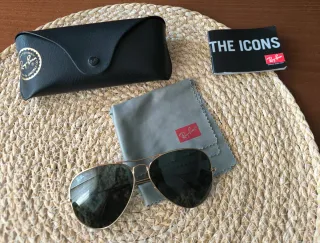 Ray-Ban Aviator Clásicas 58mm Oro/Verde