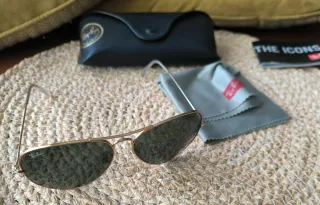 Ray-Ban Aviator Clásicas 58mm Oro/Verde