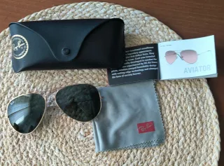 Ray-Ban Aviator Clásicas 58mm Oro/Verde