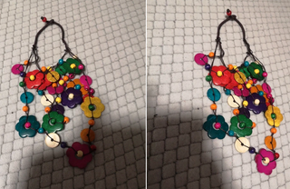 Collana floreale multicolor