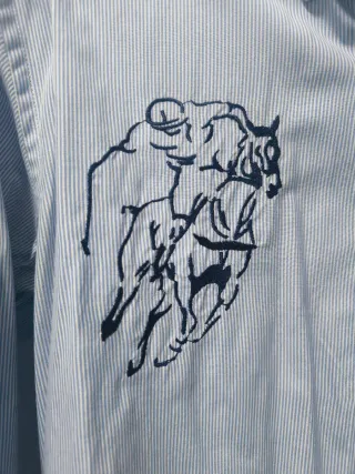 Camisa Francisco Pavón Rayas Azul