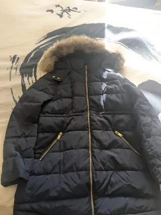 Cappotto premaman nero con cappuccio