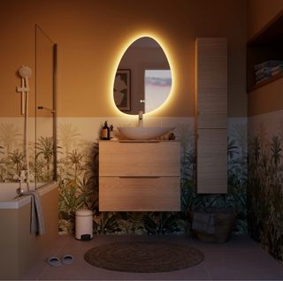 Specchio da bagno LED ovale Sensea 60x80 - NUOVO