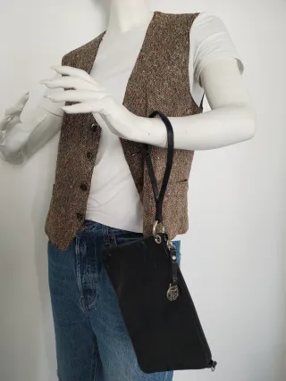 Pochette Coccinelle vera pelle nera