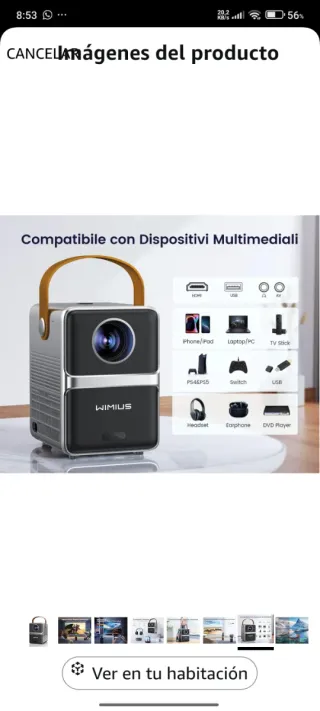 Mini Proyector Portátil Wimius