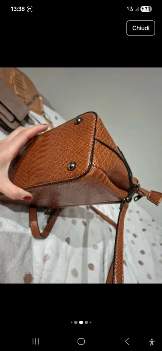 Borsetta vintage pitonata tracolla