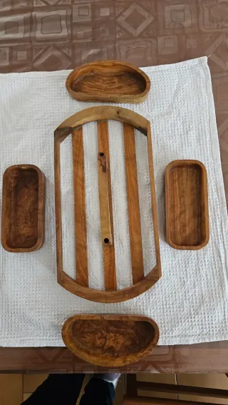 Antipastiera in radica di noce