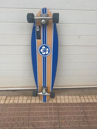 Longboard Oxelo Negro con Raya Naranja