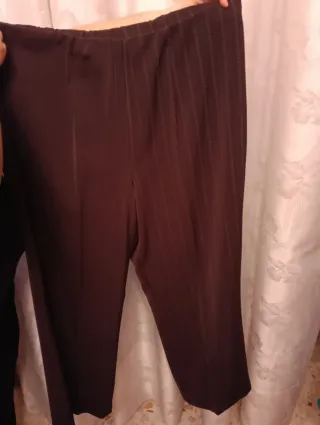 Pantaloni marrone a righe Taglia 58