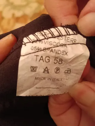 Pantaloni marrone a righe Taglia 58