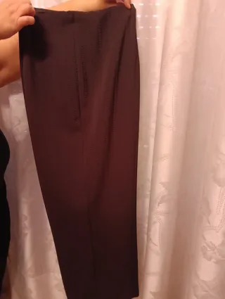 Pantaloni marrone a righe Taglia 58