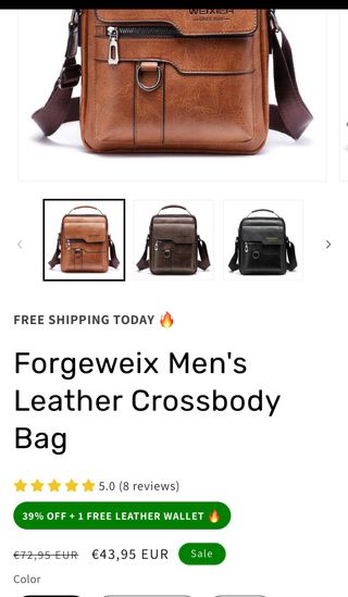 Bolso Weixier Marrón Hombre Nuevo