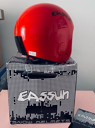 Casco de nieve infantil rojo , homologado C€