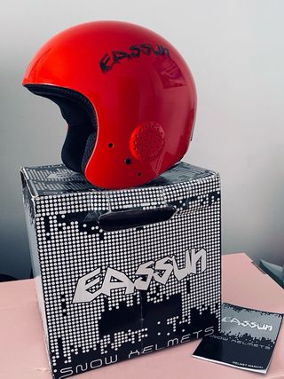 Casco de nieve infantil rojo , homologado C€