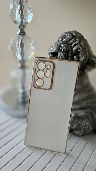 Custodia Samsung Galaxy Note 20 Ultra Bianca e Dorata