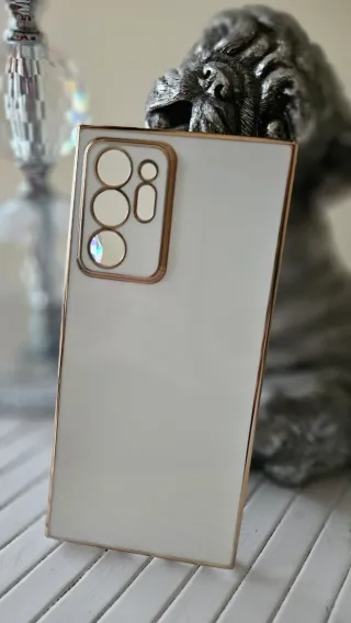 Custodia Samsung Galaxy Note 20 Ultra Bianca e Dorata