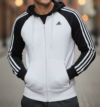 Chaqueta Adidas 36 Blanca y Negra