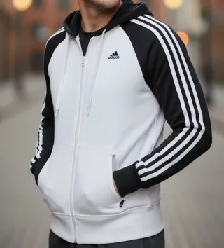 Chaqueta Adidas 36 Blanca y Negra