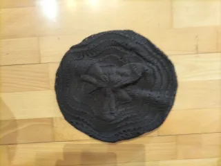 Gorro lana chica tejido gris nuevo