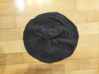 Gorro lana chica tejido gris nuevo