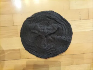 Gorro lana chica tejido gris nuevo