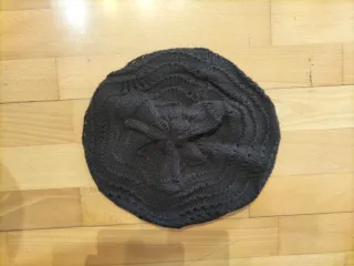 Gorro lana chica tejido gris nuevo