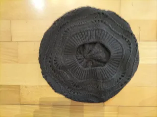 Gorro lana chica tejido gris nuevo