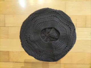 Gorro lana chica tejido gris nuevo